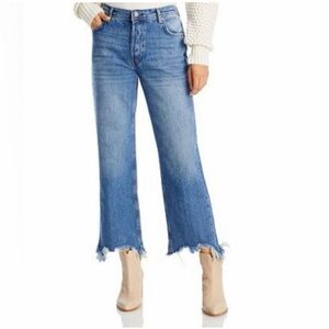 FREE PEOPLE MAGGIE MID-RISE STRAIGHT LEG CROP JEAN - 100% COTTON I SIZE 30